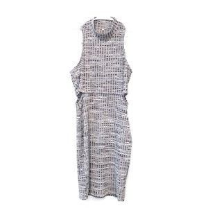 Grey dress with cutouts on the sides, size S